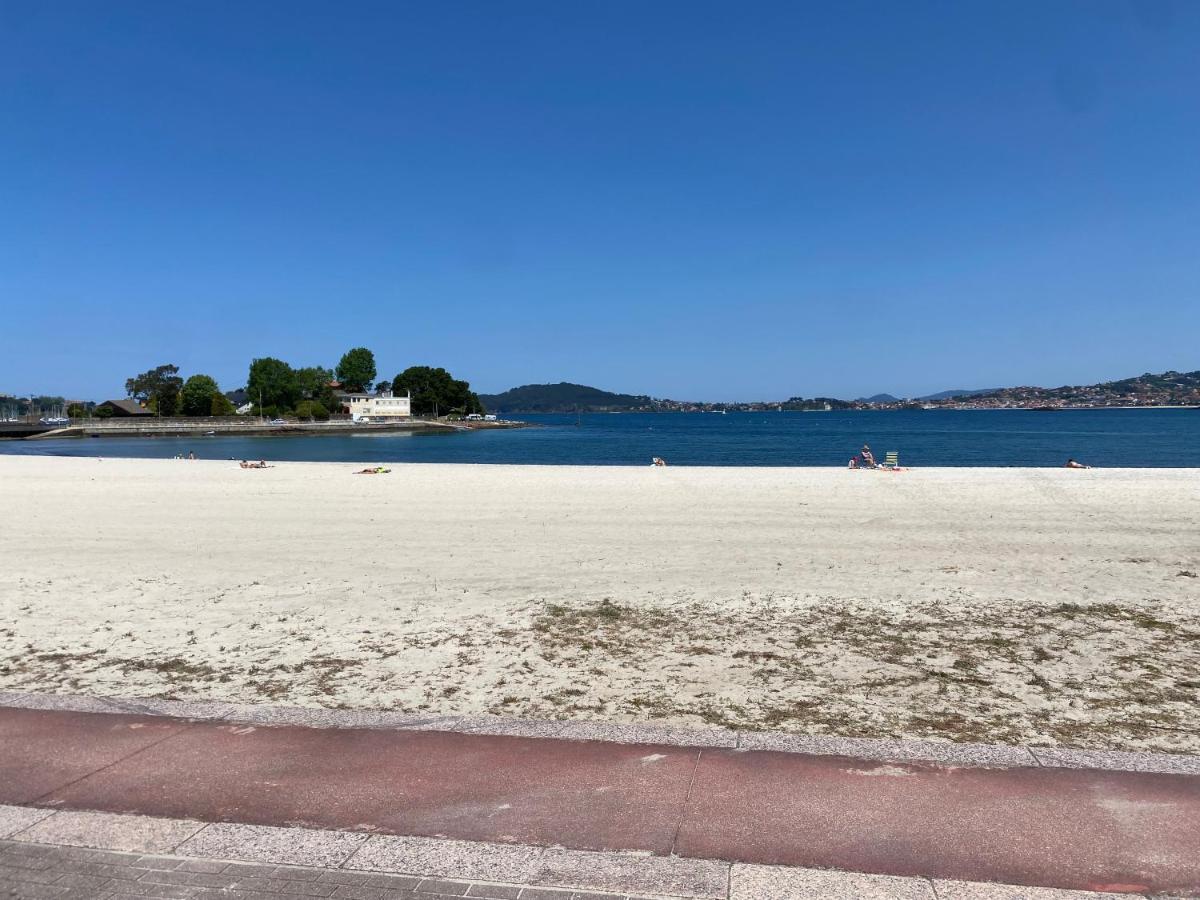 Baiona, Playa Santa Marta, Piscina Daire Dış mekan fotoğraf